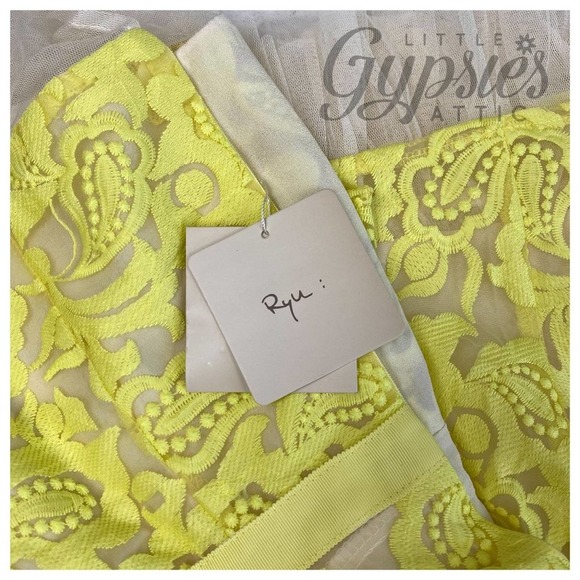 Ryu Lemon Flowers Jeweled Cocktail Dress - Picture 4 of 14